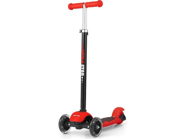 Barnescooter Milly Mally Little Star 3-i-1, rød