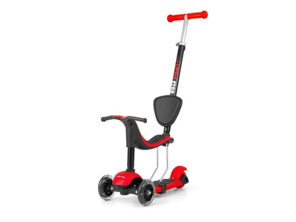 Barnescooter Milly Mally Little Star 3-i-1, rød