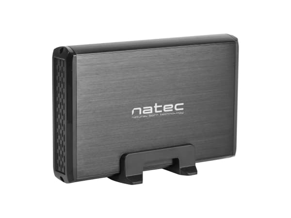 NATEC NKZ-0448, HDD-kabinett, 3.5", SATA, 5 Gbit/s, USB-tilkobling, Sort Sort