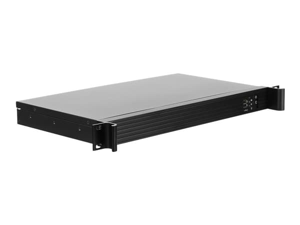 Netrack Server Case - Kan monteras i rack 1U - mini ITX - ingen strömförsörjning - svart
