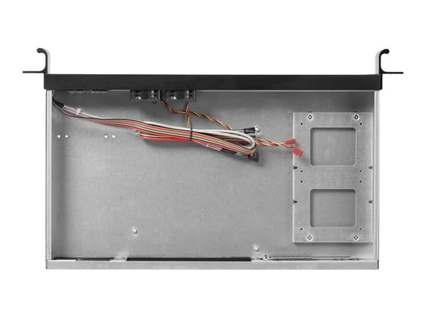 Netrack Server Case - Kan monteras i rack 1U - mini ITX - ingen strömförsörjning - svart