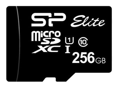 SILICON POWER Elite - Flashminnekort (microSDXC til SD-adapter inkludert) - 256 GB - UHS Class 1 / Class10 - microSDXC UHS-I