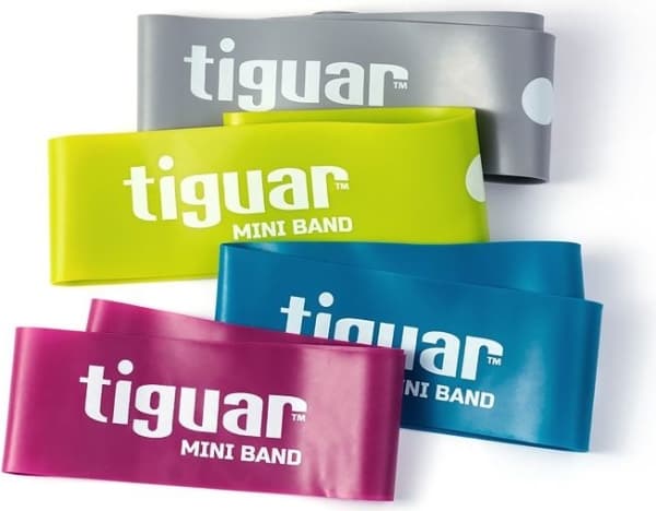 Tiguar Mini Band TI-MB0001 forskjellige motstandsnivåer, flerfarget, 4 stk.