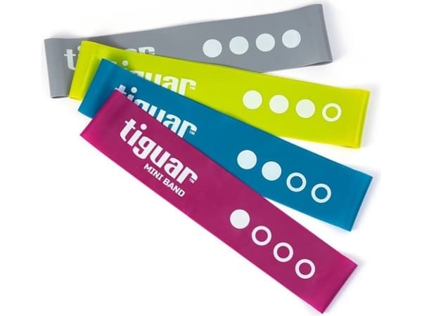Tiguar Mini Band TI-MB0001 forskjellige motstandsnivåer, flerfarget, 4 stk.