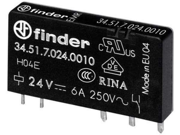 Finder 34.51.7.024.0310 Tulostusrele 24 V/DC 6 A 1 x päätepistoke 1 kpl