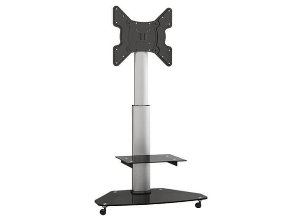 myWall HP 1 C, 40 kg, 139,7 cm (55"), 81,3 cm (32"), 75 x 75 mm, 400 x 400 mm, 730 - 1200 mm Sort, Sølv