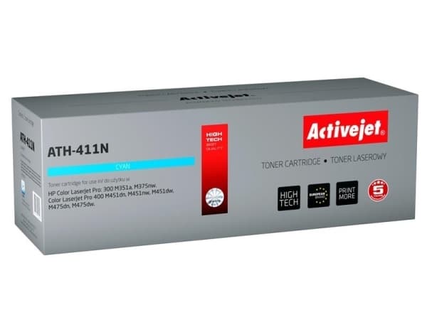 Activejet ATH-411N, 2600 sider, Cyan, 1 stykker