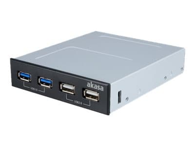 Akasa InterConnect S - Portpanel till lagringsfack - USB 2.0 x 2, USB 3.0 x 2