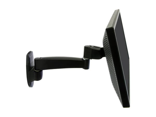 Ergotron 200 Series - Monteringssett (veggarm) - for Skjerm - 1 utvidelse - stål - svart - skjermstørrelse: inntil 32"