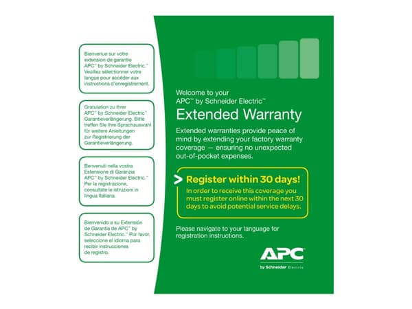 APC Extended Warranty Service Pack - Tekninen tuki - Puhelintuki - 3 vuotta - 24x7 - P/N: SMX1000C, SMX48RMBP2US, SMX750C, SRT1000RMXLI-NC, SRT48BPJ,