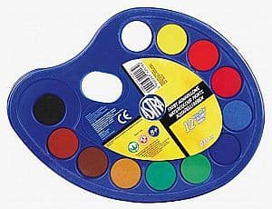Watercolor paints palette fi30mm 12 colors ASTRA