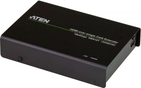 ATEN VanCryst VE812R HDMI Over Single Cat 5 Receiver - Video/lyd-forlenger - mottaker - HDMI, HDBaseT - over CAT 5 - opp til 100 m