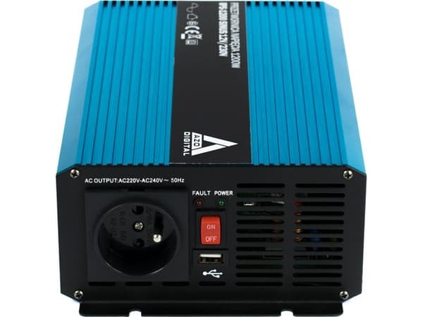 AZO Digital converter Voltage converter 12 VDC/230 VAC SINUS IPS-1200S 1200W