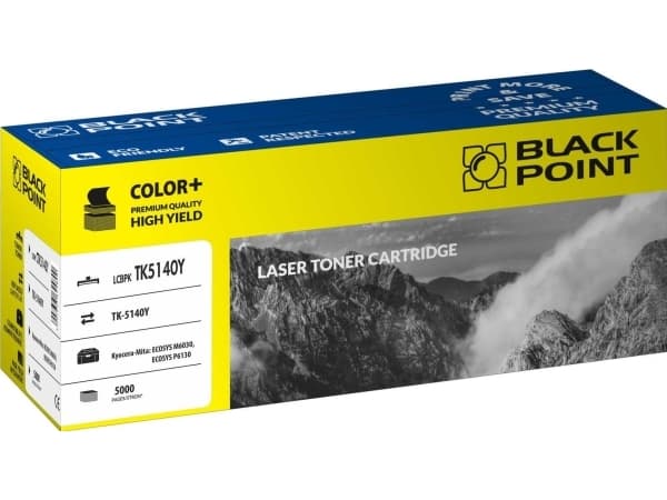 Toner Black Point LCBPKTK5140Y Yellow Zamiennik TK-5140 (BLKYOTK5140YBW)