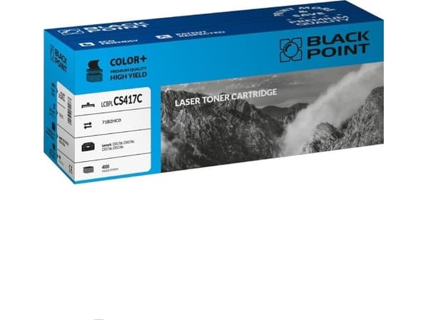 Väriaine Black Point LCBPLCS417C Cyan korvaava 71B2HC0 (BLLOPCS417CBW)