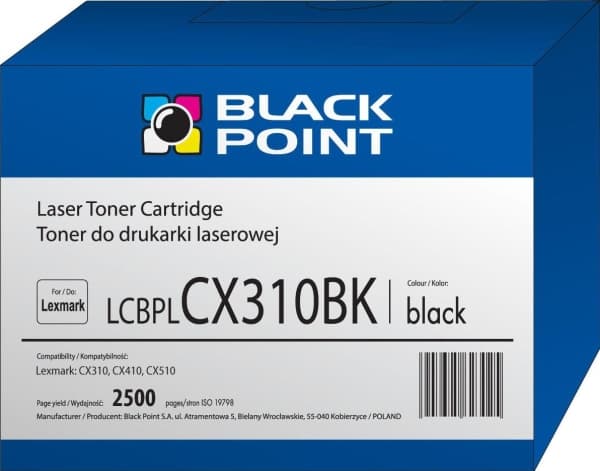 Väriaine Black Point LCBPLCX310BK Musta korvaava 80C2SK0 (BLLOPCX310BKBW)