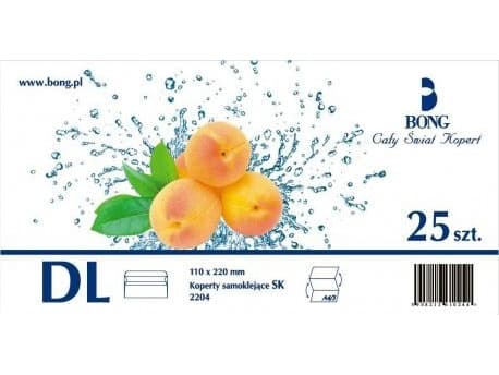 Bong White DL SK B/O BM kirjekuoret, 50 kpl