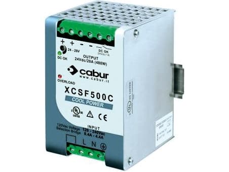CABUR Single phase switched mode power supply 120 - 230V AC/24V DC 20A 480W (XCSF500C)