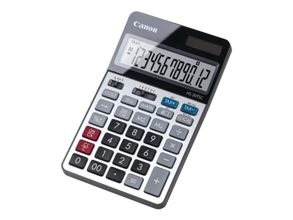 Canon HS-20TSC - Skrivbordskalkylator - 12 siffror - solcellspanel, batteri Svart, Silver