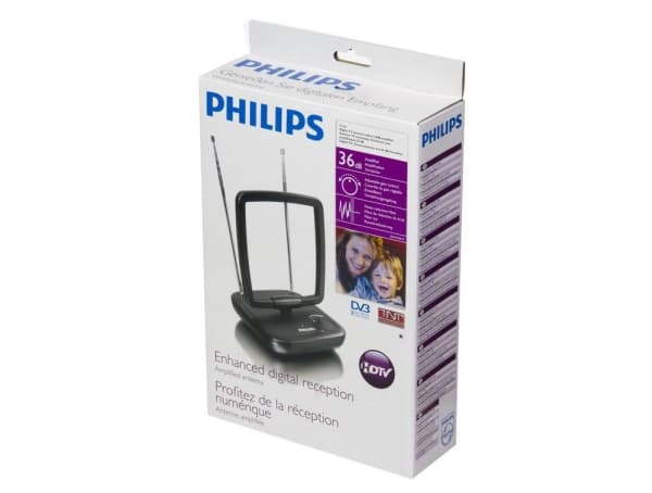 Philips Digitaalitelevision antenni SDV5120/12, Musta, 36 dBi, FM, UHF, VHF, 18 m, 150 x 248 x 46 mm, 220VAC / 12VDC