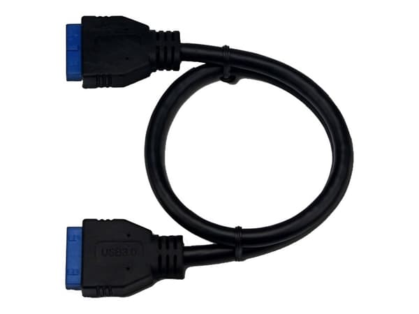 Streacom SC30 - USB-internkabel - 20-pins USB 3.0-plugg (hann) til 20-pins USB 3.0-plugg (hann) - 40 cm - svart