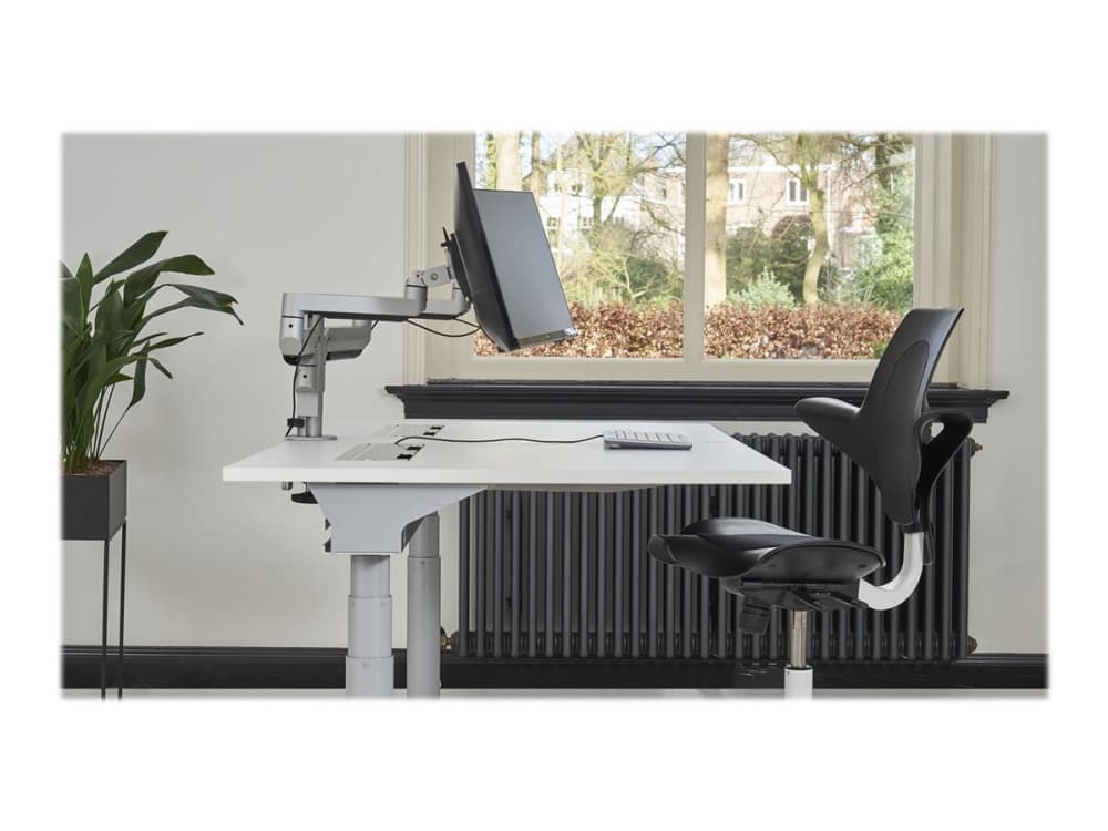 BakkerElkhuizen Premium Office Dual Klämma/Genomgående skruv Silver