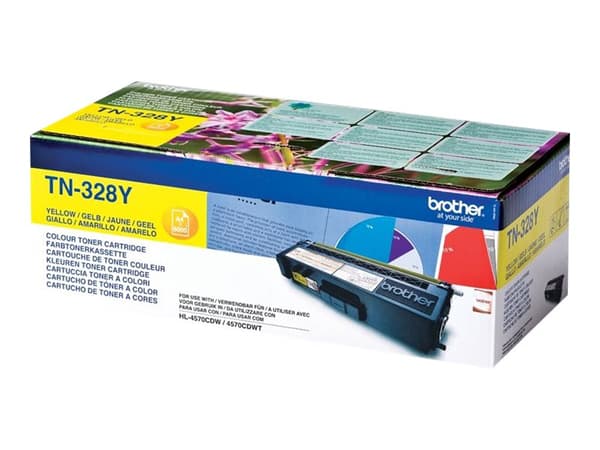 Brother TN328Y - Gul - original - tonerpatron - for Brother DCP-9270CDN, HL-4570CDW, HL-4570CDWT, MFC-9970CDW