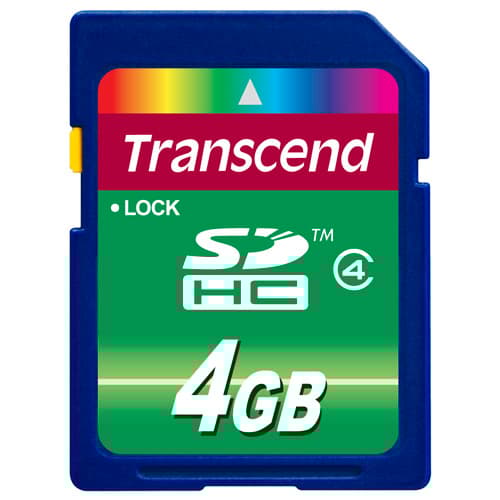 Transcend - Flashminnekort - 4 GB - Class 4 - SDHC
