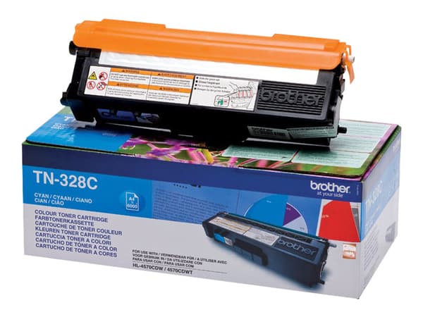 Brother TN328C - Cyan - original - tonerpatron - for Brother DCP-9270CDN, HL-4570CDW, HL-4570CDWT, MFC-9970CDW
