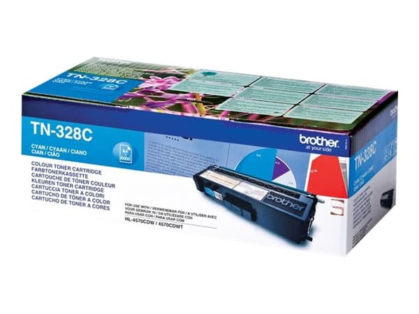 Brother TN328C - Cyan - original - tonerpatron - for Brother DCP-9270CDN, HL-4570CDW, HL-4570CDWT, MFC-9970CDW