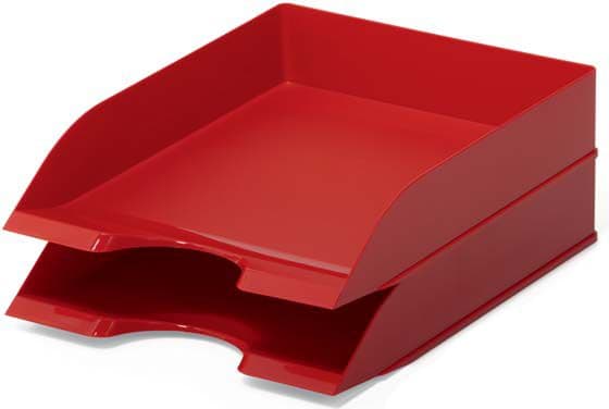 DURABLE BASIC - Brevbakke - for A4 (210 x 297 mm), C4 (229 x 324 mm) - kapasitet: 500 ark - rød