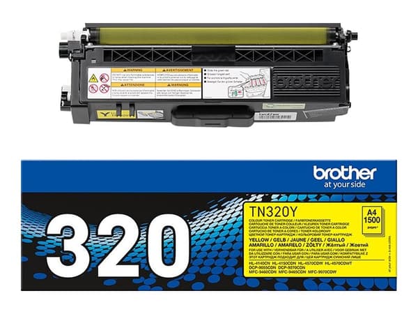 Brother TN320Y - Gul - original - tonerpatron - for Brother DCP-9055, DCP-9270, HL-4140, HL-4150, HL-4570, MFC-9460, MFC-9465, MFC-9970