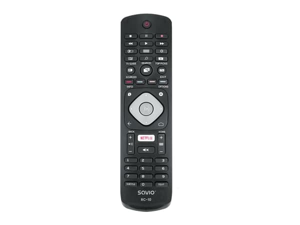 SAVIO RC-10 - Universal fjernkontroll - infrarød - svart