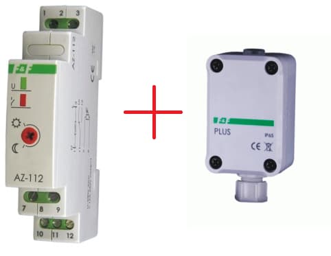 F&amp;F Automaattinen hämäräkytkin 16A 230V 2-1000lx koetin AZ-112 PLUS