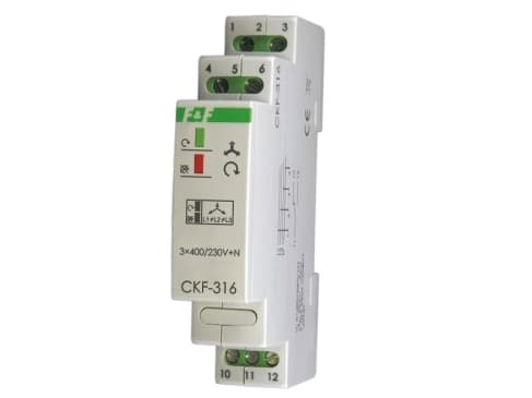 Fasesekvens, tap og ubalanse relé 10A 1P 4sek 55V CKF-316