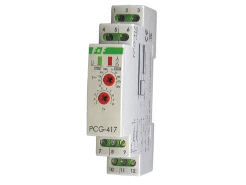 Tidsrelä 2Z 8A 1-1000sek 230V AC, 24V AC/DC star-delta PCG-417DUO