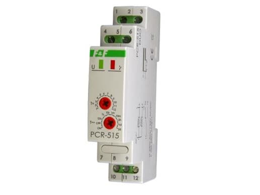 Tidsrelä 1P 10A 0.1sec-576h 230V AC, 24V AC/DC fördröjd verkan PCR-515DUO