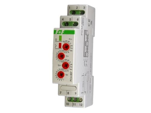 F&amp;F Universellt tidsrelä 230V 2x8A - PCU-507