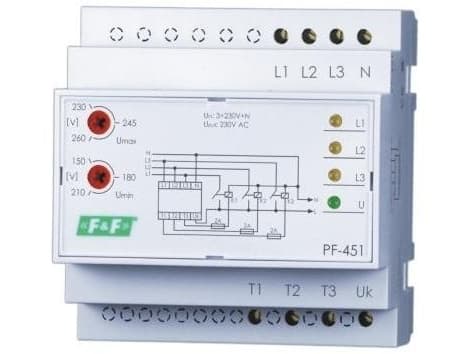 Automatisk faseveksler for samarbeid med PF-451 kontaktorer