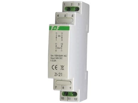 F&F Switching power supply 100-264VAC / DC / 24VDC 12W 0,5A (ZI-21)