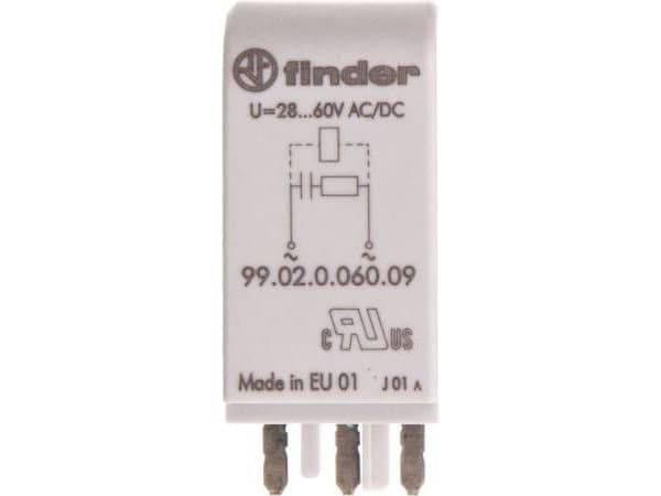 Finder EMC-moduuli, RC 28-60V AC/DC (99.02.0.060.09)