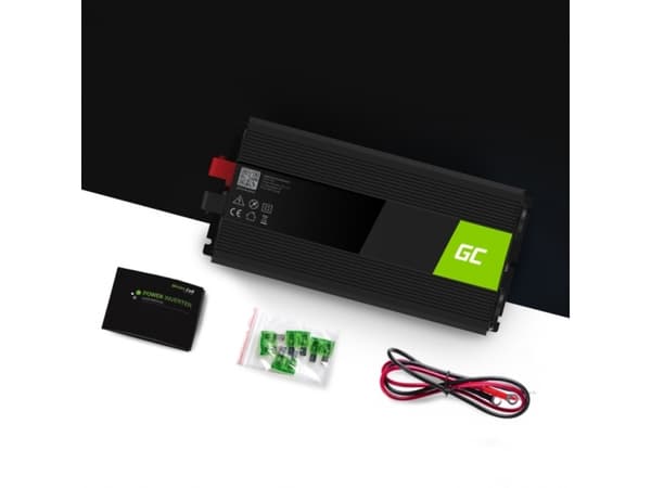Green Cell INV12, yleiskäyttöinen, automaattinen, 12 V, 3000 W, 230 V, DC-AC, DC-AC
