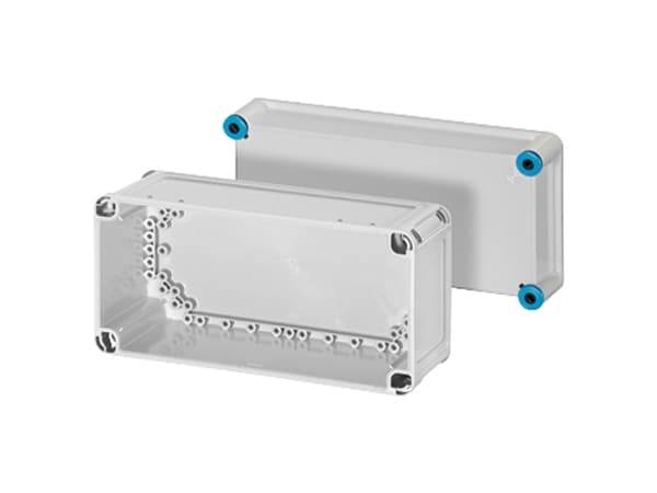 Hensel-hus uten preging 300x150x170mm grått deksel - K0101