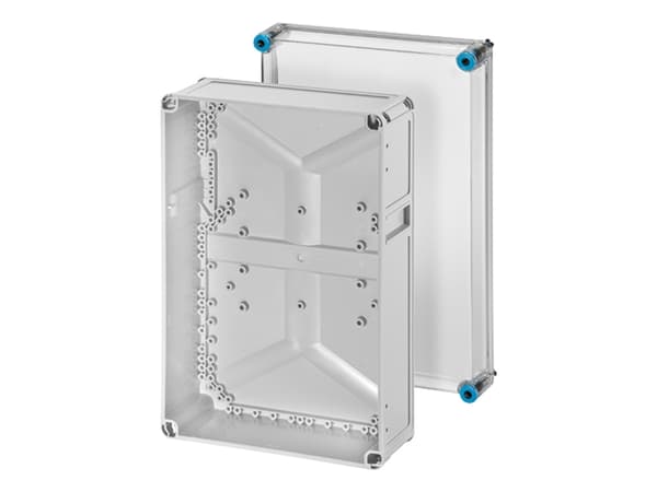 Hensel-skap uten ribber 300x450x170mm gjennomsiktig deksel - K0300