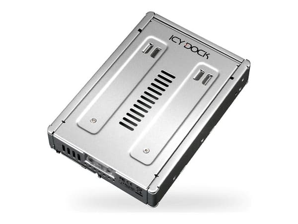 Cremax ICY Dock MB982SP-1s - Uttagbar harddiskramme - fra 3,5" til 2,5" - sølv