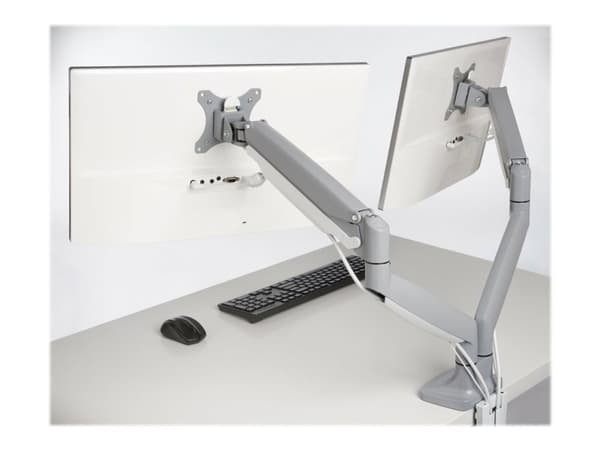 Kensington SmartFit One-Touch Dual Monitor Arm - Monteringssett - justerbar arm - for 2 skjermer - metall - sølvgrå - skjermstørrelse: 13"-32" - C-kl