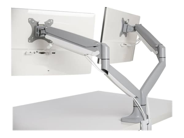 Kensington SmartFit One-Touch Dual Monitor Arm - Monteringssett - justerbar arm - for 2 skjermer - metall - sølvgrå - skjermstørrelse: 13"-32" - C-kl