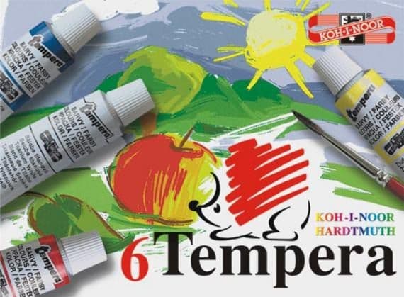 Koh I Noor Colors Tempera 6 farger