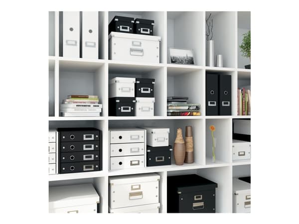 Leitz Click & Store - Medieoppbevaringseske - kapasitet: 20 DVD, 40 DVD (smal boks) - svart