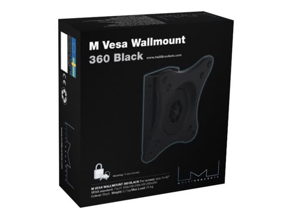 Multibrackets M VESA Wallmount 360 - Monteringssett (veggbrakett) - for LCD-TV - svart - skjermstørrelse: 15"-32"